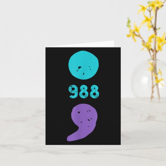 988 Semicolon Geestelijke Gezondheid S Zelfmoordpr Kaart (Gele Bloem)