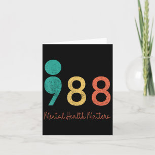 988 Semicolon Geestelijke Gezondheid S Zelfmoordpr Kaart