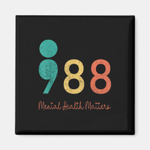 988 Semicolon Geestelijke Gezondheid S Zelfmoordpr Magneet