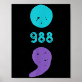 988 Semicolon Geestelijke Gezondheid S Zelfmoordpr Poster (Voorkant)
