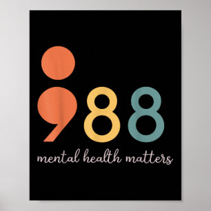 988 Semicolon Geestelijke Gezondheid S Zelfmoordpr Poster