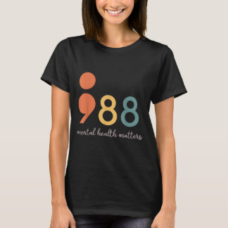 988 Semicolon Geestelijke Gezondheid S Zelfmoordpr T-shirt