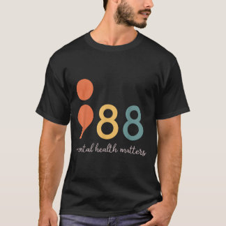 988 Semicolon Geestelijke Gezondheid S Zelfmoordpr T-shirt