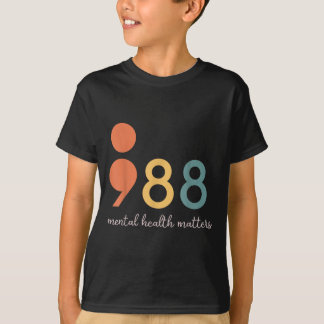 988 Semicolon Geestelijke Gezondheid S Zelfmoordpr T-shirt