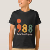 988 Semicolon Geestelijke Gezondheid S Zelfmoordpr T-shirt (Voorkant)