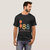 988 Semicolon Geestelijke Gezondheid S Zelfmoordpr T-shirt (Voorkant volledig)