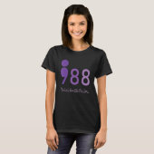 988 Semicolon Mental Health Matters Suicide Preven T-shirt (Voorkant volledig)