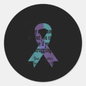 988 Suicide Prevention Awareness Dear Person Behin Ronde Sticker (Voorkant)