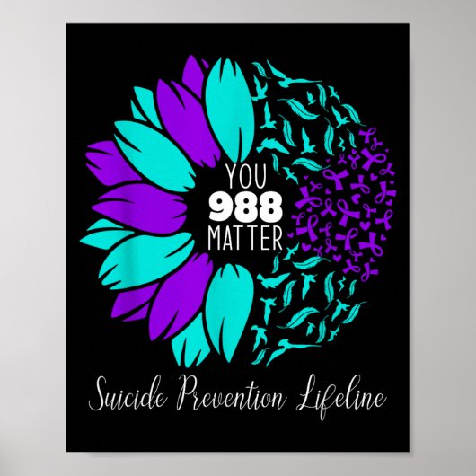 988 Suicide Prevention Awareness Semi-colon You Poster (Voorkant)