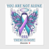 988 Suicide Prevention You Matter Ribbon Support  Sticker (Vel)