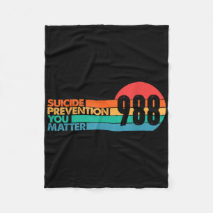 988 T-shirt Zelfmoordpreventie Lifeline 988 Bewust Fleece Deken