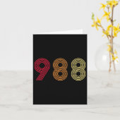 988 T-shirt Zelfmoordpreventie Meldpunt Gezondheid Kaart (Gele Bloem)