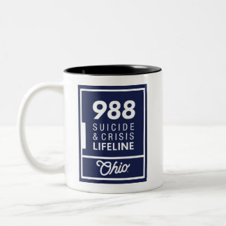 988 Verticale Logo-Mok Tweekleurige Koffiemok