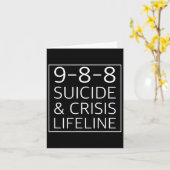 988 - Zelfmoordbewustzijn Crisis Lifeline 988 Kaart (Gele Bloem)