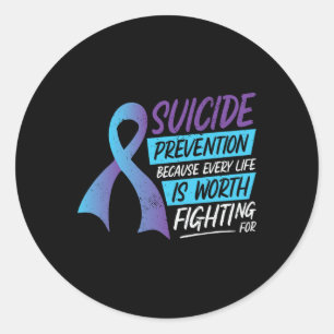 988 Zelfmoordpreventie Awareness Month Mental Heal Ronde Sticker