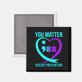 988 Zelfmoordpreventie bewustzijn Magneet (Voorkant / Achterkant)