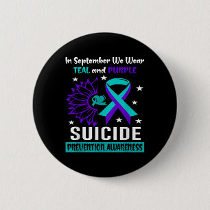 988 Zelfmoordpreventie bewustzijn puntkomma Mental Ronde Button 5,7 Cm