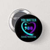 988 Zelfmoordpreventie bewustzijn Ronde Button 5,7 Cm (Voorkant /achterkant)