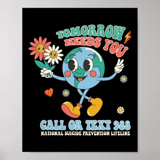 988 Zelfmoordpreventie Blijf morgen nodig Je Manne Poster (Voorkant)