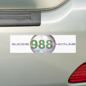 988 Zelfmoordpreventie Bumpersticker - WG (Op auto)