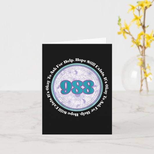 988 Zelfmoordpreventie Het is oké om hulp B te vra Kaart (Gele Bloem)