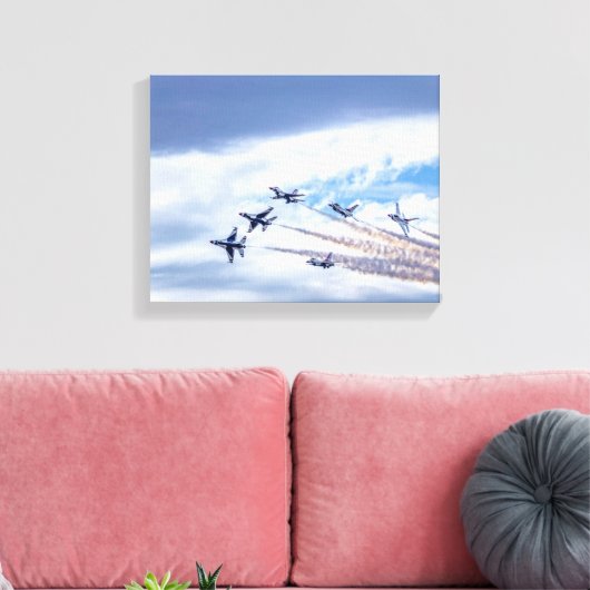 9895 gevechtsvliegtuigen canvas afdruk (Insitu (Woonkamer))