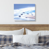 9895 gevechtsvliegtuigen canvas afdruk (Insitu (Slaapkamer))