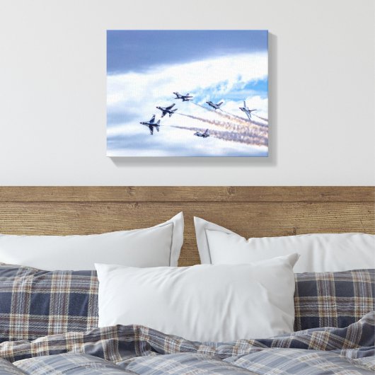 9895 gevechtsvliegtuigen canvas afdruk (Insitu (Slaapkamer))