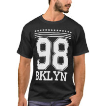 98 BKLYN Brooklyn Vintage Varsity Grafische T-Shir