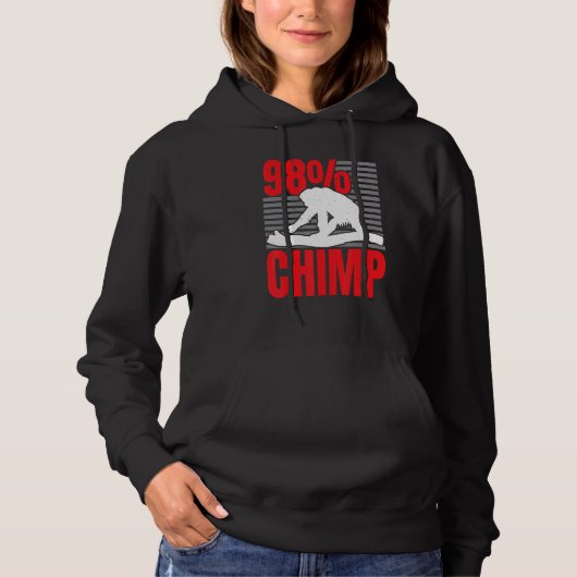98 Chimp Aap Aap Chimpansee Fluisteraar Hoodie (Voorkant)