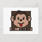 98% chimp, chimpansee briefkaart (Voorkant)