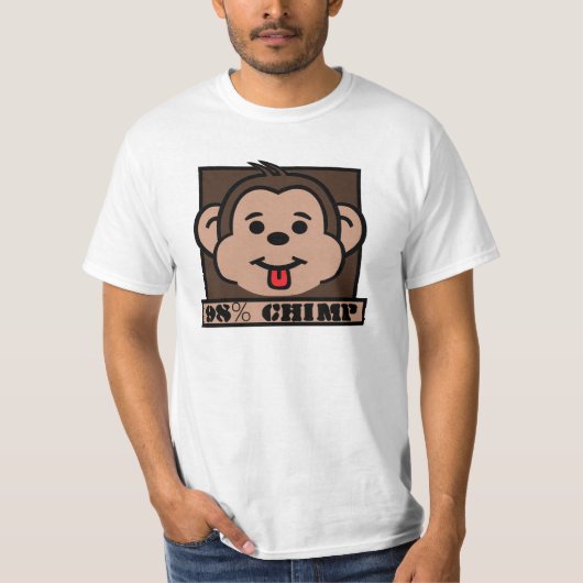 98% chimp, chimpansee t-shirt (Voorkant)