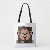 98% chimp, chimpansee tote bag (Voorkant)