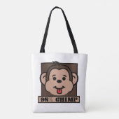98% chimp, chimpansee tote bag (Achterkant)