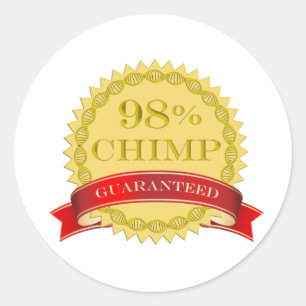 98% Chimp - Gegarandeerd Ronde Sticker