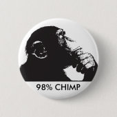 98% CHIMP RONDE BUTTON 5,7 CM (Voorkant)