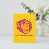 98% chimpansee briefkaart (Staand voorkant)
