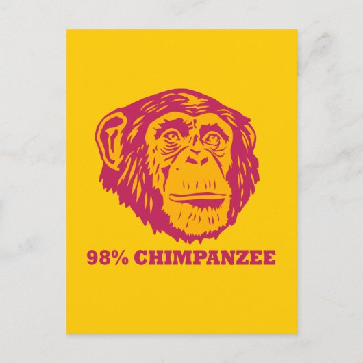 98% chimpansee briefkaart (Voorkant)