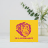 98% chimpansee briefkaart (Staand voorkant)