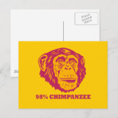 98% chimpansee briefkaart (Voorkant / Achterkant)