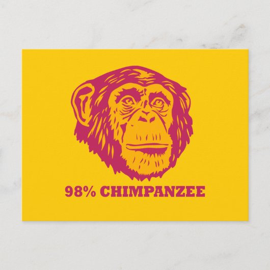 98% chimpansee briefkaart (Voorkant)