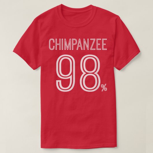 98 Chimpansee Monkey Evolution Science Gekke Funny T-shirt (Design voorkant)