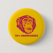 98% chimpansee ronde button 5,7 cm (Voorkant)
