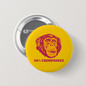 98% chimpansee ronde button 5,7 cm (Voorkant /achterkant)
