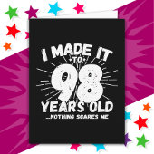 98 Jaar Oud Sarcastisch Meme Grappige 98ste Verjaa Kaart