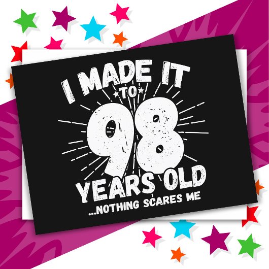 98 Jaar Oude Sarcastische Meme Leuk 98ste Verjaard Briefkaart