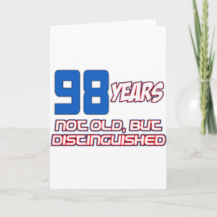 98 JAAR OUDE VERJAARDAG DESIGN KAART