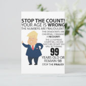 98 jaar Trump Happy Birthday Cadeau Funny (Staand voorkant)