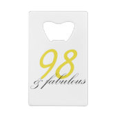 98 & verbluffend creditkaart flessenopener (Achterkant)