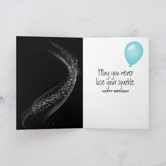 98e 'Birthday'-spaarboekjes op zwart Kaart (Binnen)